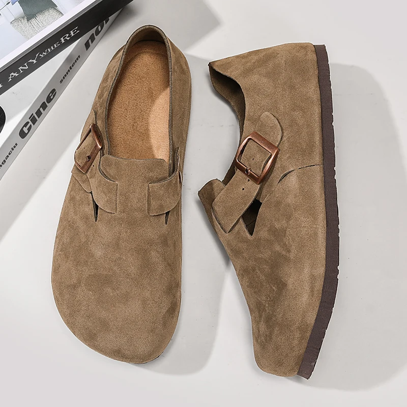 

Men Mules Shoe Fashion with Arch Support Unisex Classic Beach Birkenstok Mens Shoes Men's Suede Sandals Retro Cork Clogs Тапочки