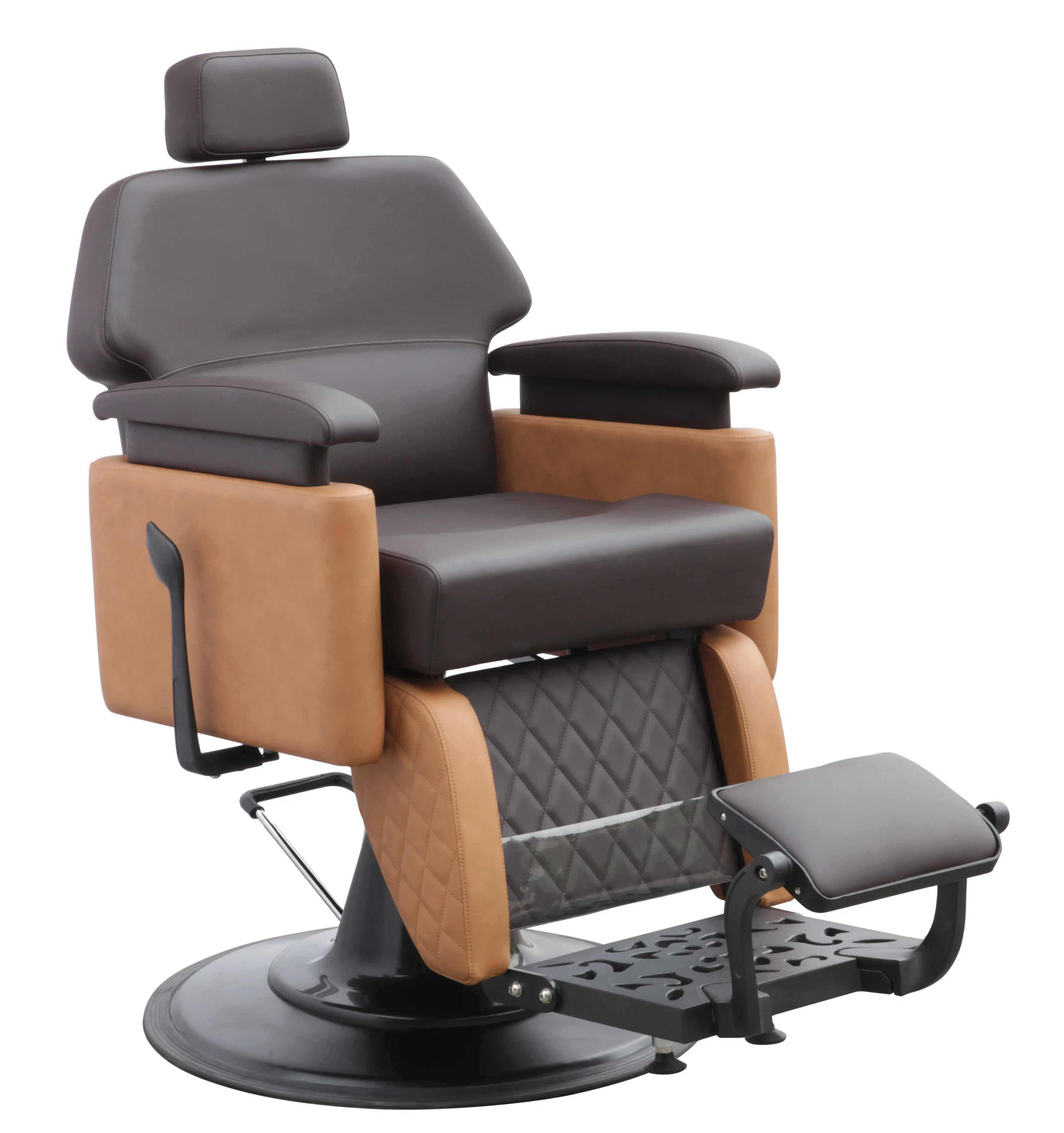 

barber chair shampoo styling chair customized hair chair salon Round Base Barbershop Equipment Brown hair dressing