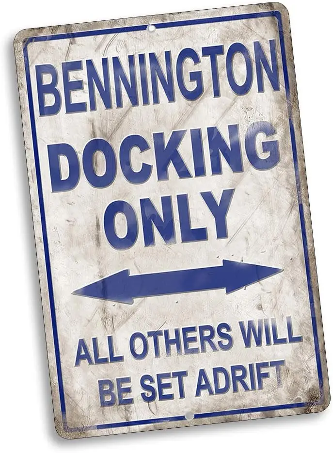 Compatible with Bennington Docking Only All Others Will Be Set Adrift Vintage Style Metal Signs Tin Aluminum Sign Garage H