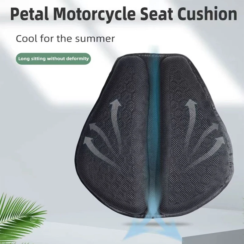 Motorcycle 3D Honeycomb Anti-slip Seat Cushion Motorcycle Gel Seat Cushion Moto Pressure Relief Ride Seat Pad Moto Accessories