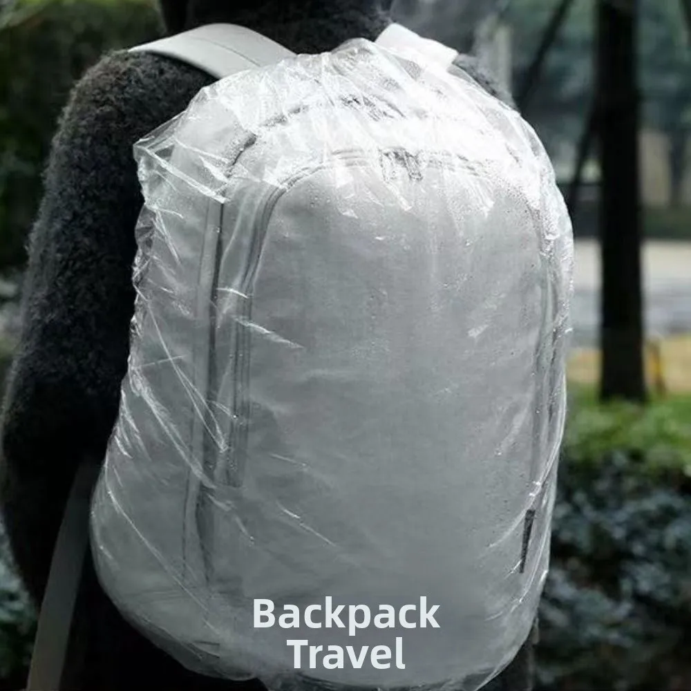 30Pcs Disposable Backpack Rain Cover Foldable Dust-proof Waterproof Backpack Cover Lightweight Compact