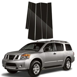 Fit For Nissan Armada 2005-2015 2010 2011 2012 2013 2014 Glossy Piano Black Pillar Posts Door Trim Window Sticker Deocal Cover