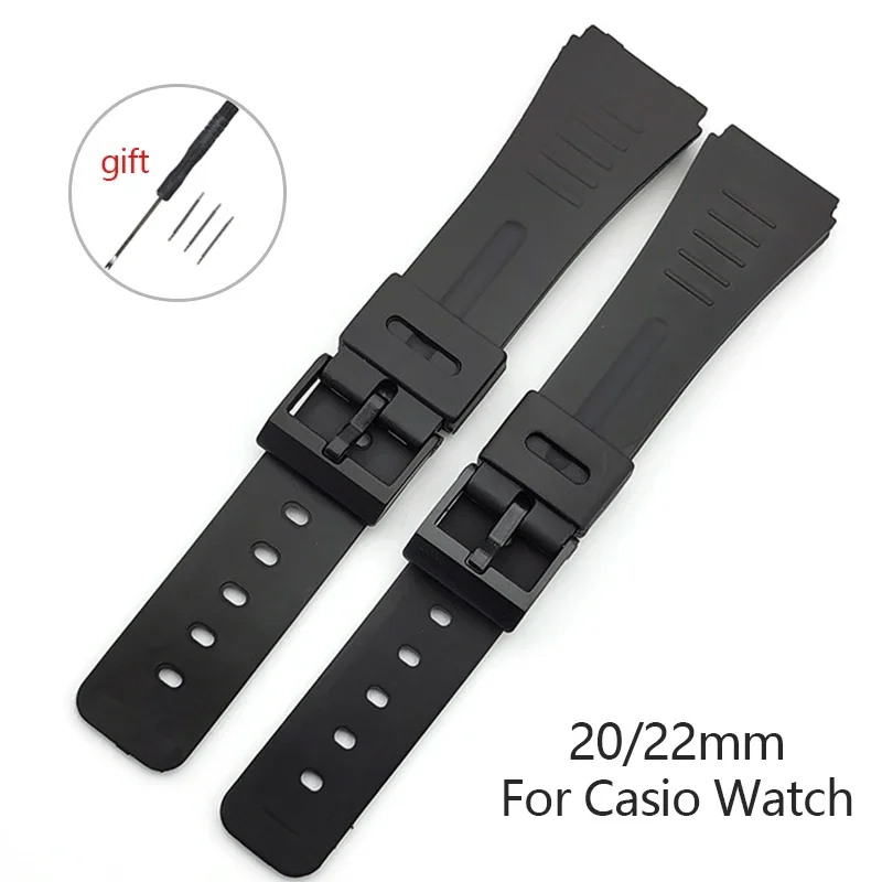 Silicone Watch Strap for Casio for G-shock Rubber Wristband 20mm 22mm Resin Replacement Straps Universal Sport Bracelet Belt