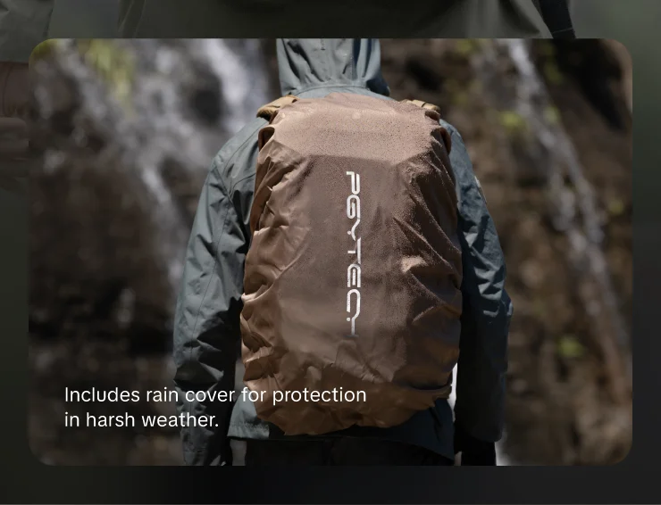 PGYTECH OneMo Taktischer Rucksack, wasserdichte DSLR/SLR/spiegellose Fotokameratasche mit 15,6-Zoll-Laptop-Hülle – Detail 11