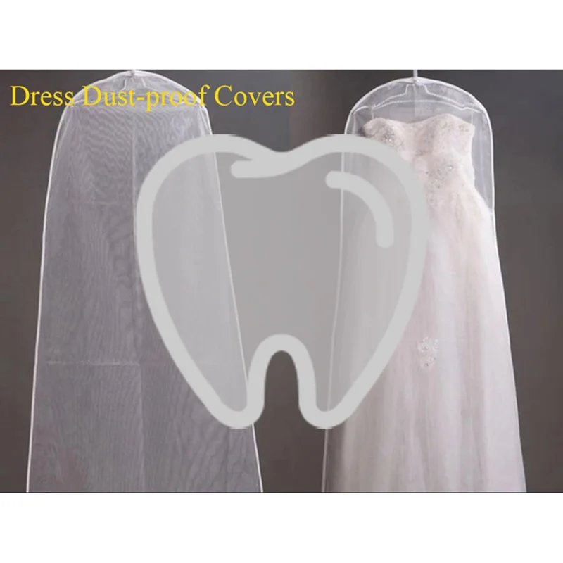

1pcs Transparent 160cm/180cm/200cm Long Soft Tulle Dust Cover Home Clothes Wedding Dress Protector White Mesh Yarn Material