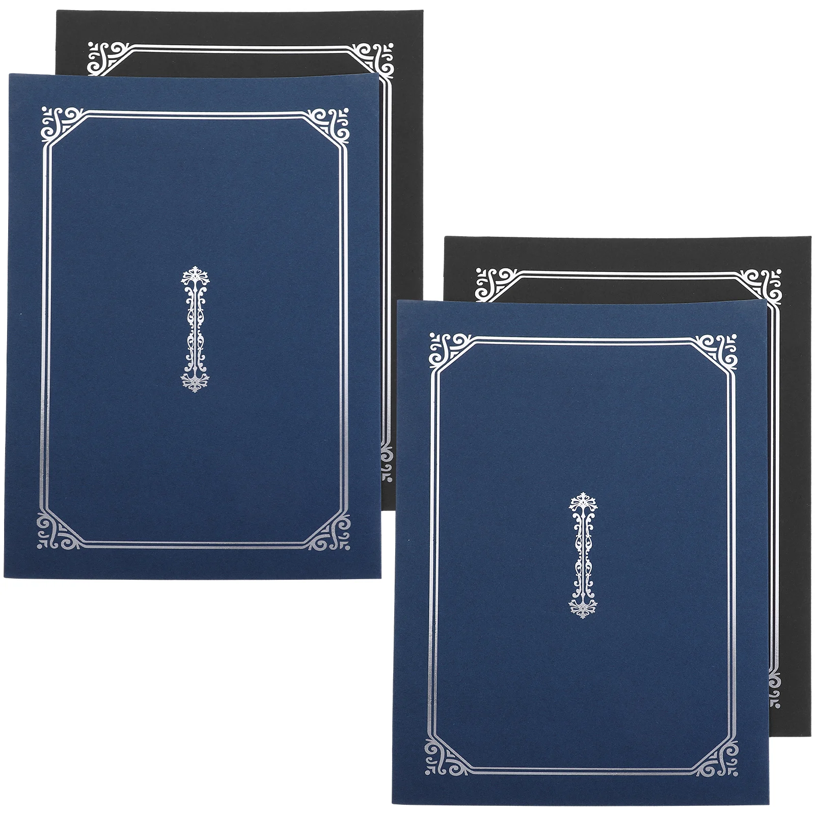 

4 Pcs Certificate Holder Honor Cover Paper Document Set Single Sided Award Holders