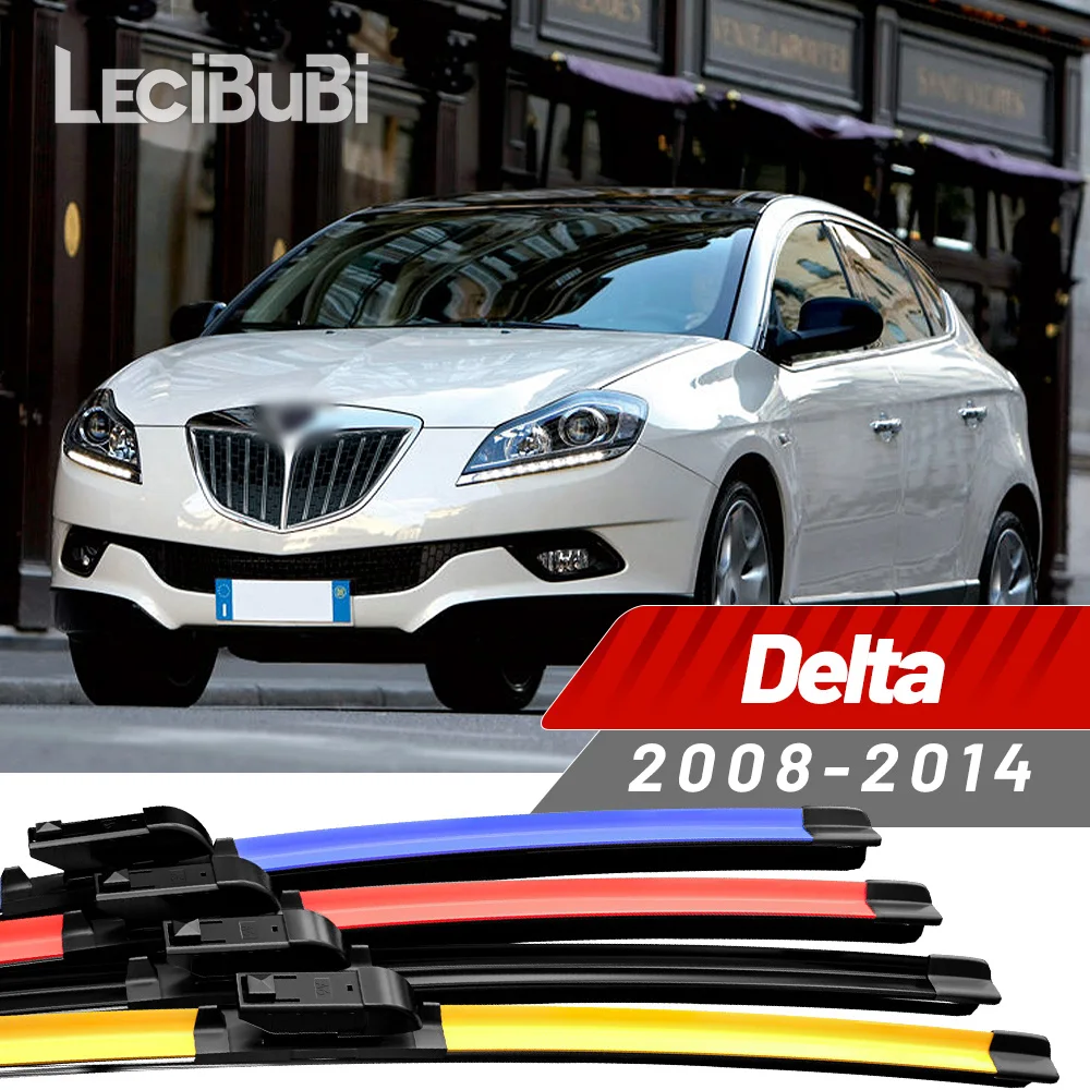 2 peças para lancia delta 2008-2014 2009 2010 2011 2012 2013 lâminas de limpador de para-brisa dianteiro limpadores de para-brisa