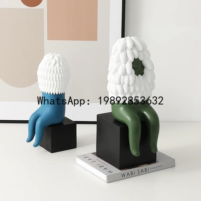 XL Modern Abstract Cartoon Grape Banana Doll Ornament Desktop Trendy Decorative Craft