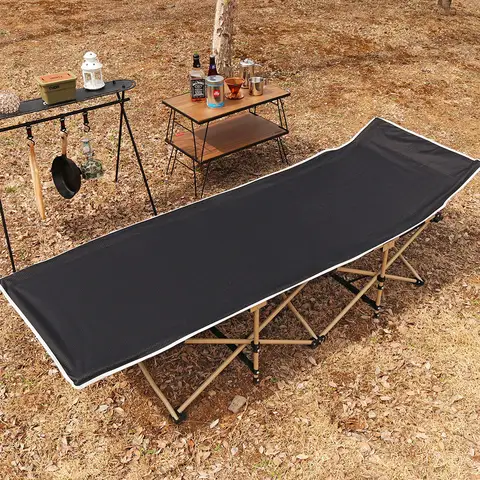 캠프빌리지 휴대용 원터치 야전침대 블랙 CVAT-002