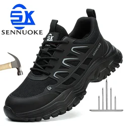 Safety Shoes Men for Work Lightweight Sport Sneakers Steel Toes Free Shipping Safety Tennis Protection for the Feet Original