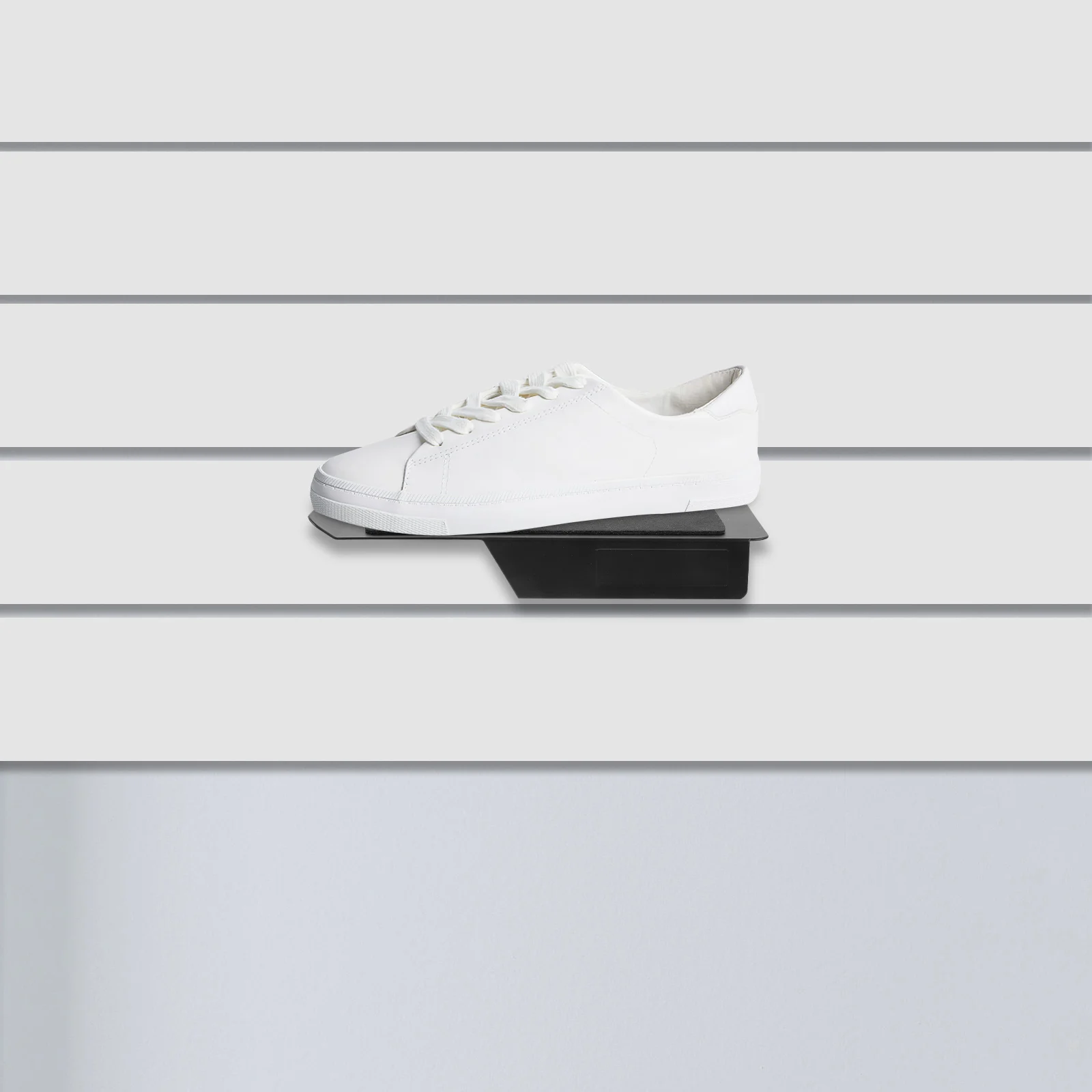 

2Pcs Adjustable Wall-Mounted Shoe Display Rack Anti-Slip Sneaker Holder Retail Shop Stand