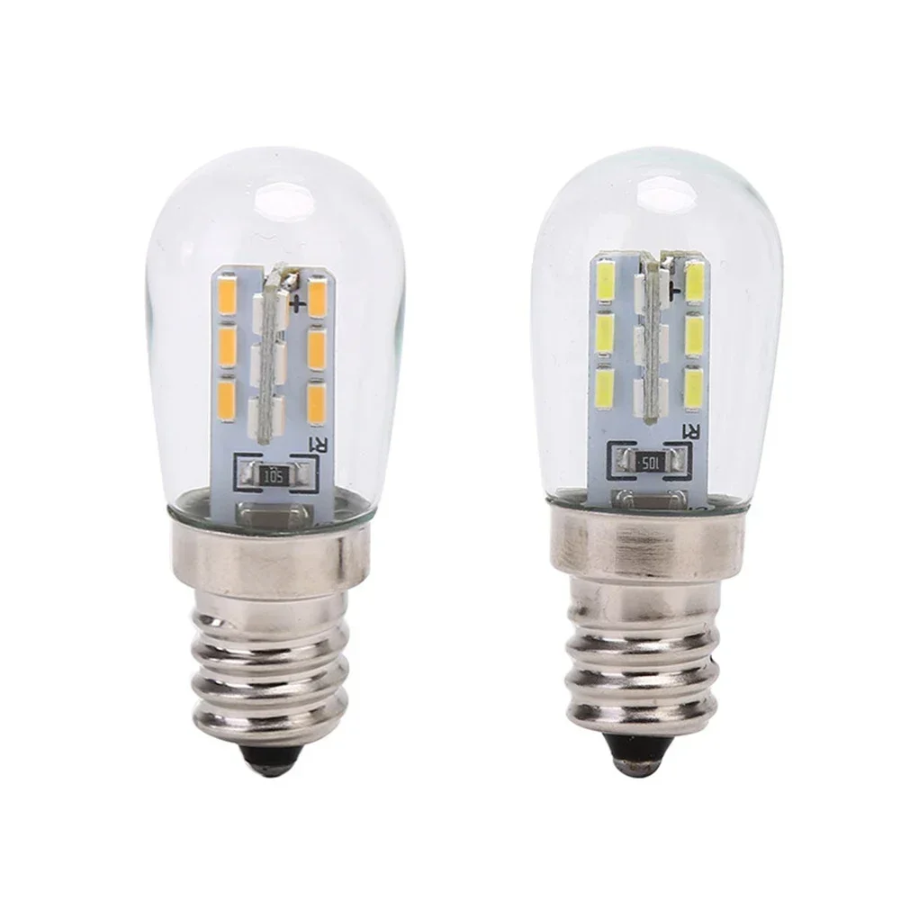 1pc E12 Light Bulbs 220V LED Fridge Lamp Kitchen Refrigerator Display Cabinet Lights Sewing Machine Lamps Cold / Warm White