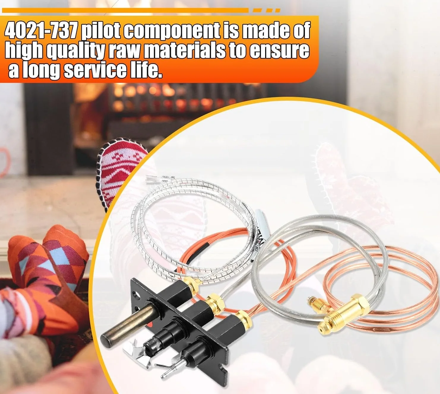 

Propane Gas Pilot Assembly 4021-737 Replace 485-511A for Heatilator & Heat N Glo Quadra-Fire Fireplaces Thermocouple Thermopile