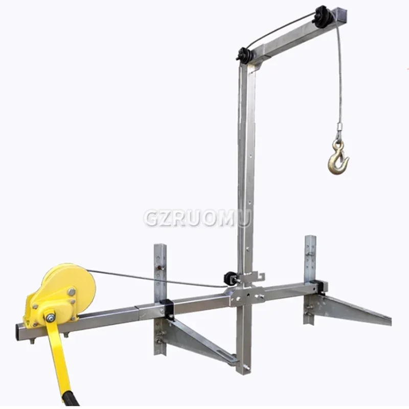 10/15M Outside Installation Lifting Tool Crane Air Conditioning Folding Self-locking Manual Winch Assembly Air Conditioner