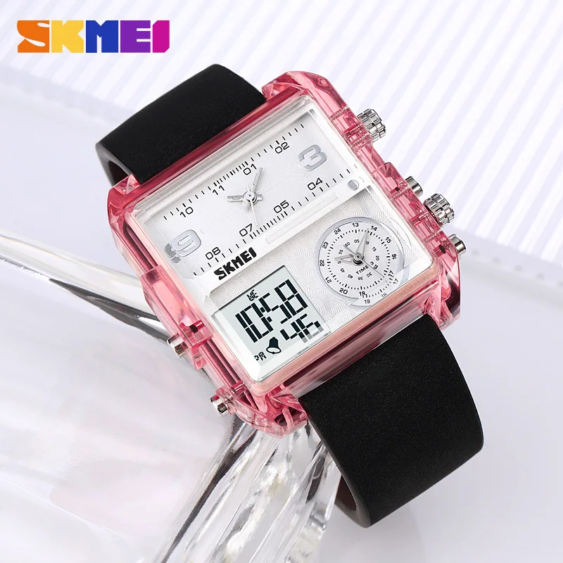 Skmei Skmei متعددة الوظائف ثلاث مرات زوجين ساعة شخصية العصرية كل مباراة الرجال والنساء الإلكترونية ساعة