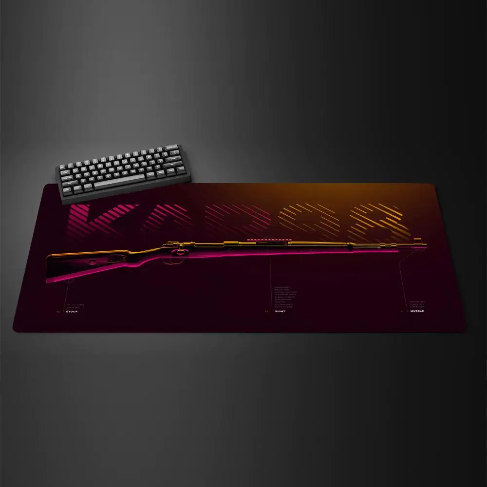 AWM Sniper Rifle PUBG Game Large Mouse Pad XXL Desk Mat Anti-Slip Rubber Base Gaming Keyboard and Mouse Stitched Edges for Home