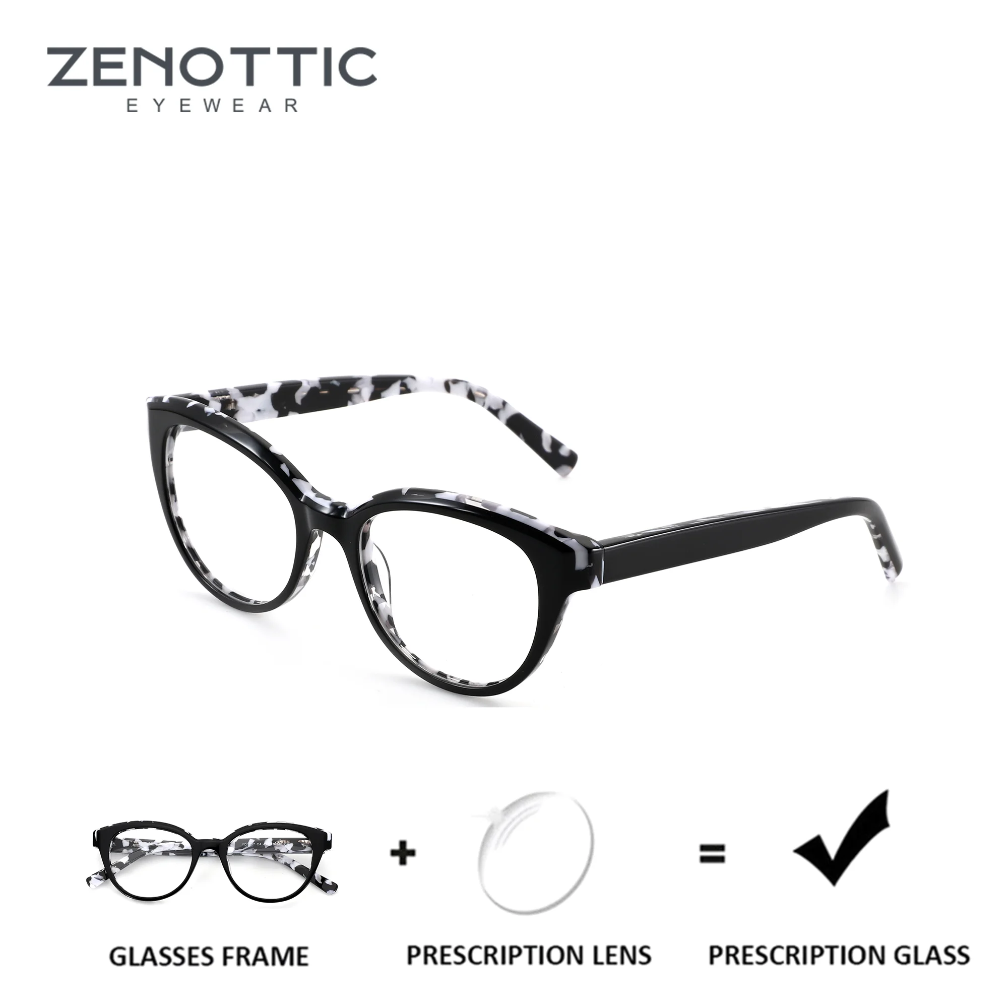 

Модные квадратные очки ZENOTTIC из ацетата для женщин, прогрессивные мультифокальные оптические очки, очки для коррекции близорукости