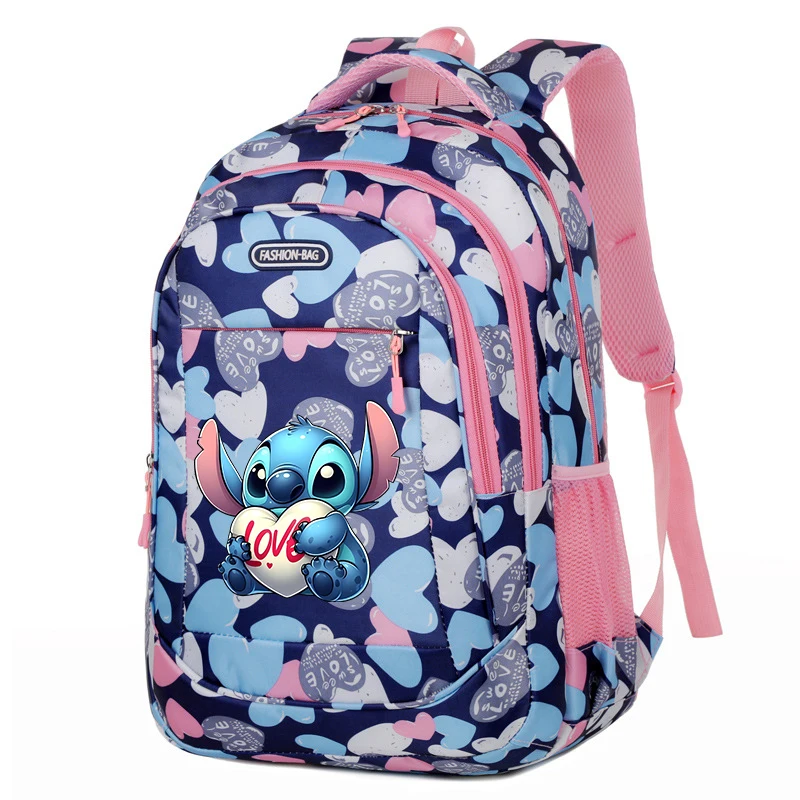 Disney Backpack for School Boys Girls Cute Stich Figure Print Schoolbag Large Capacity Travel Bag College Laptop Rucksack gift