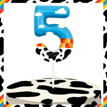Toy‑Inspired Game‑Story 5th Birthday Number Candles Number1-9 Candle Cake Toppers for…