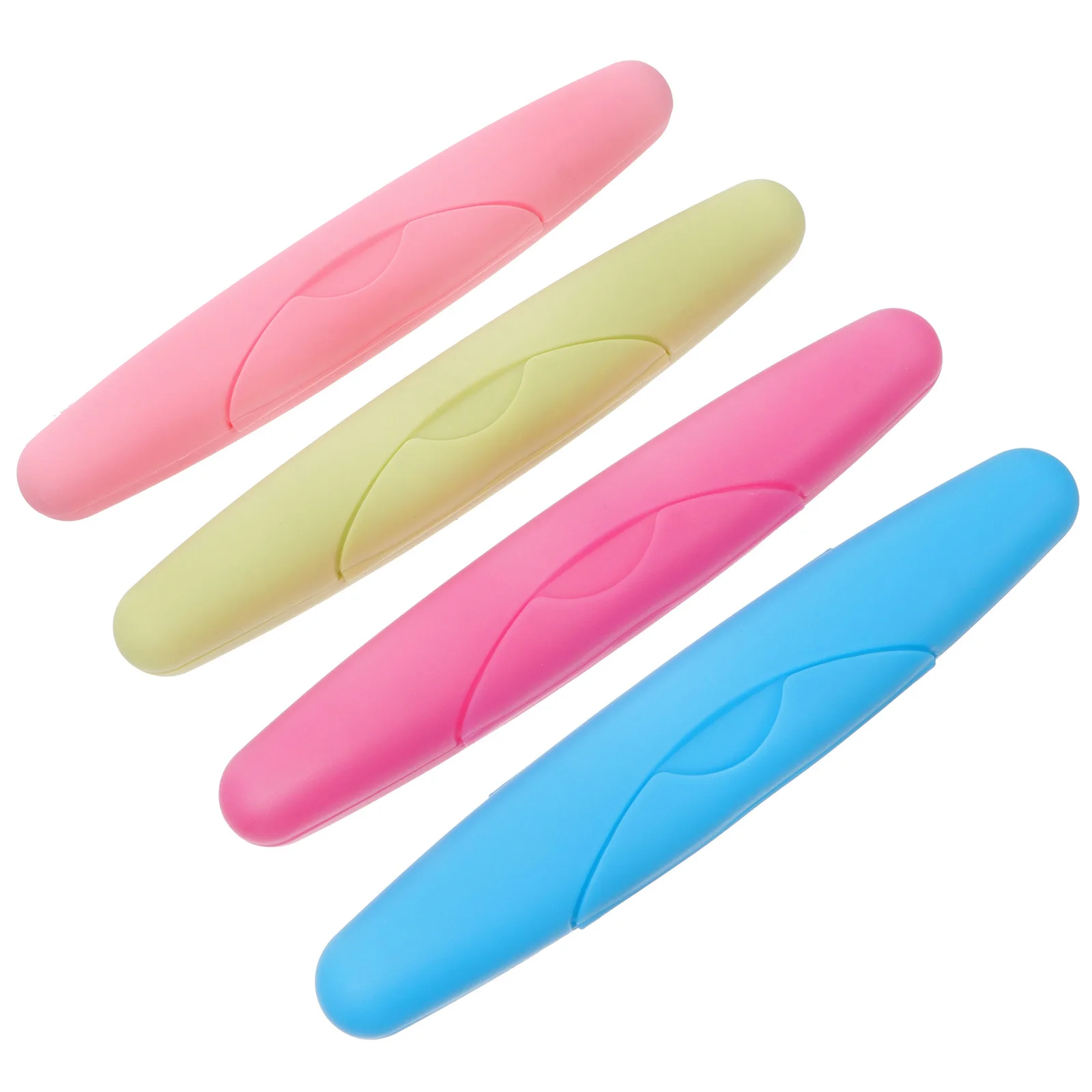 4 قطعة علبة فرشاة الأسنان للسفر حاوية حامل محمولة للفرش جاف نظيف مضاد للتشوه تصميم مدمج للتهوية للمنزل #2