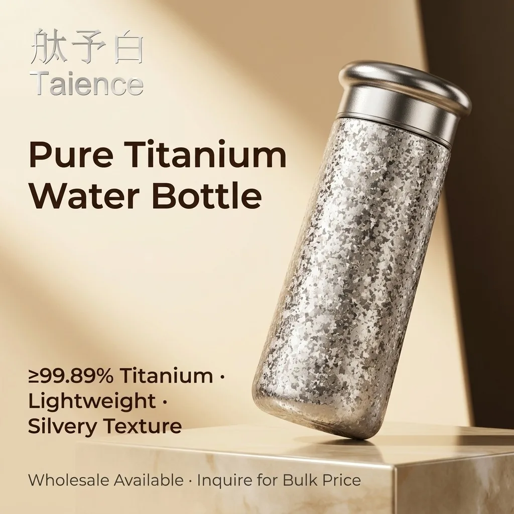 Titanium Water Bottle Insulated Thermos with Tea Infuser Detachable Leak Proof Lightweight Portable Pocket Flask
