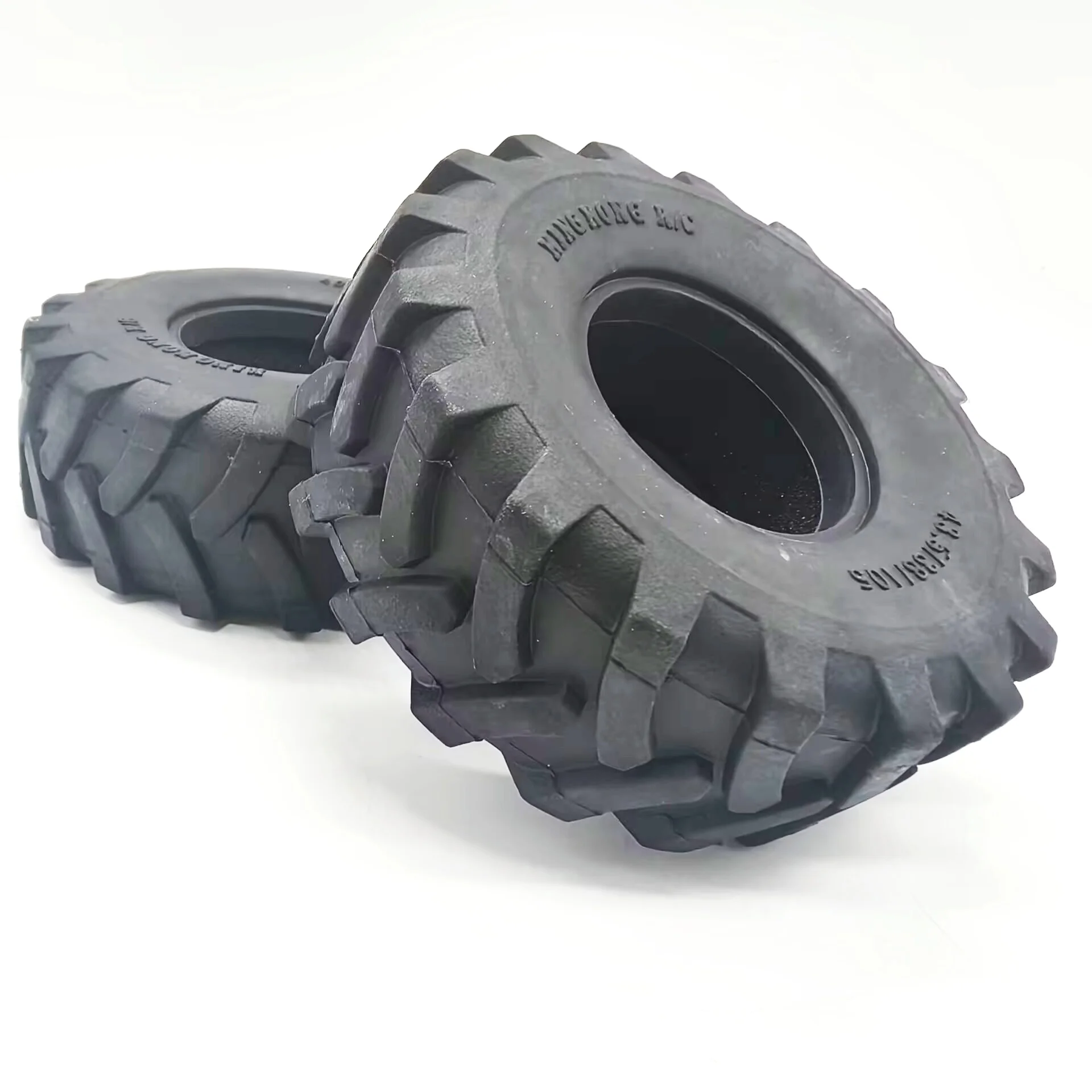 RC 1/14 Fury Bear Magic Bean Model Herringbone Pattern Rubber Tire for Tamiya Dump Truck for Scania Man Tripper Truck DIY Parts