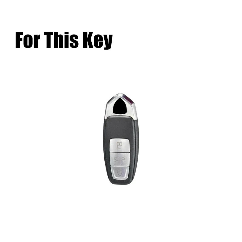 Suede Leather Car Remote Smart Key Fob Case Cover Fob Holder Bag With Keychain For Lamborghini URUS