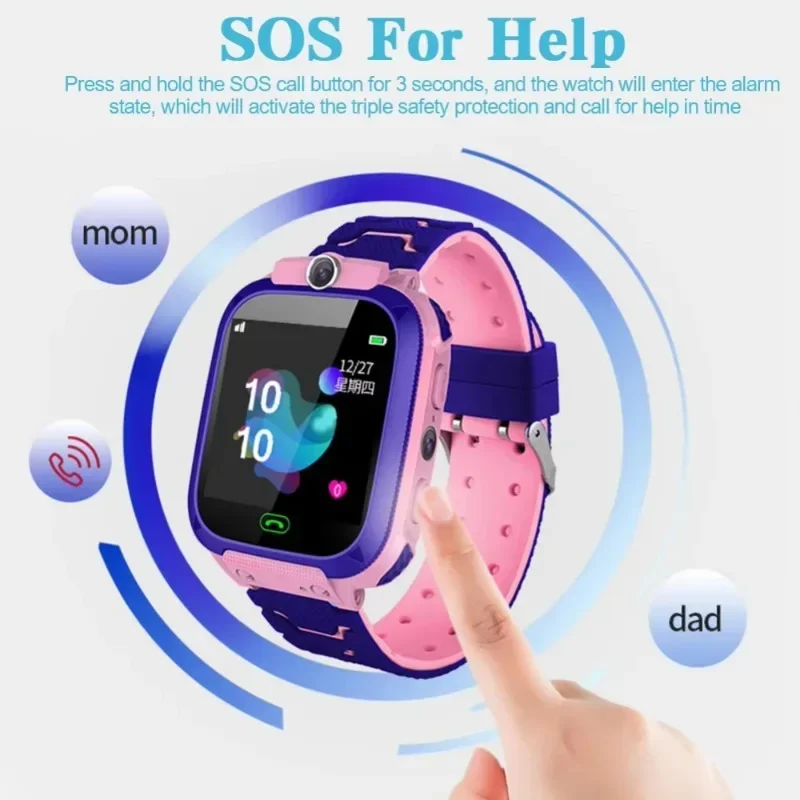 Q12 Kids Smart 2G Call Phone Watch Waterproof Mother Children GPS Monitor Boy Girls SOS Child Sports Digital Watches Tracker