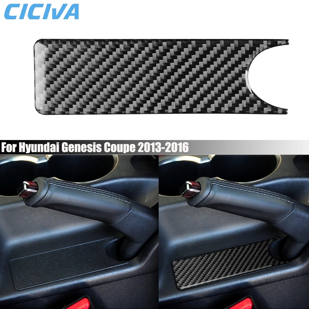 

For Hyundai Genesis Coupe Car Accessories 2013-2016 Carbon Fiber Center Console Handbrake Panel Interior Cover Sticker Auto Trim