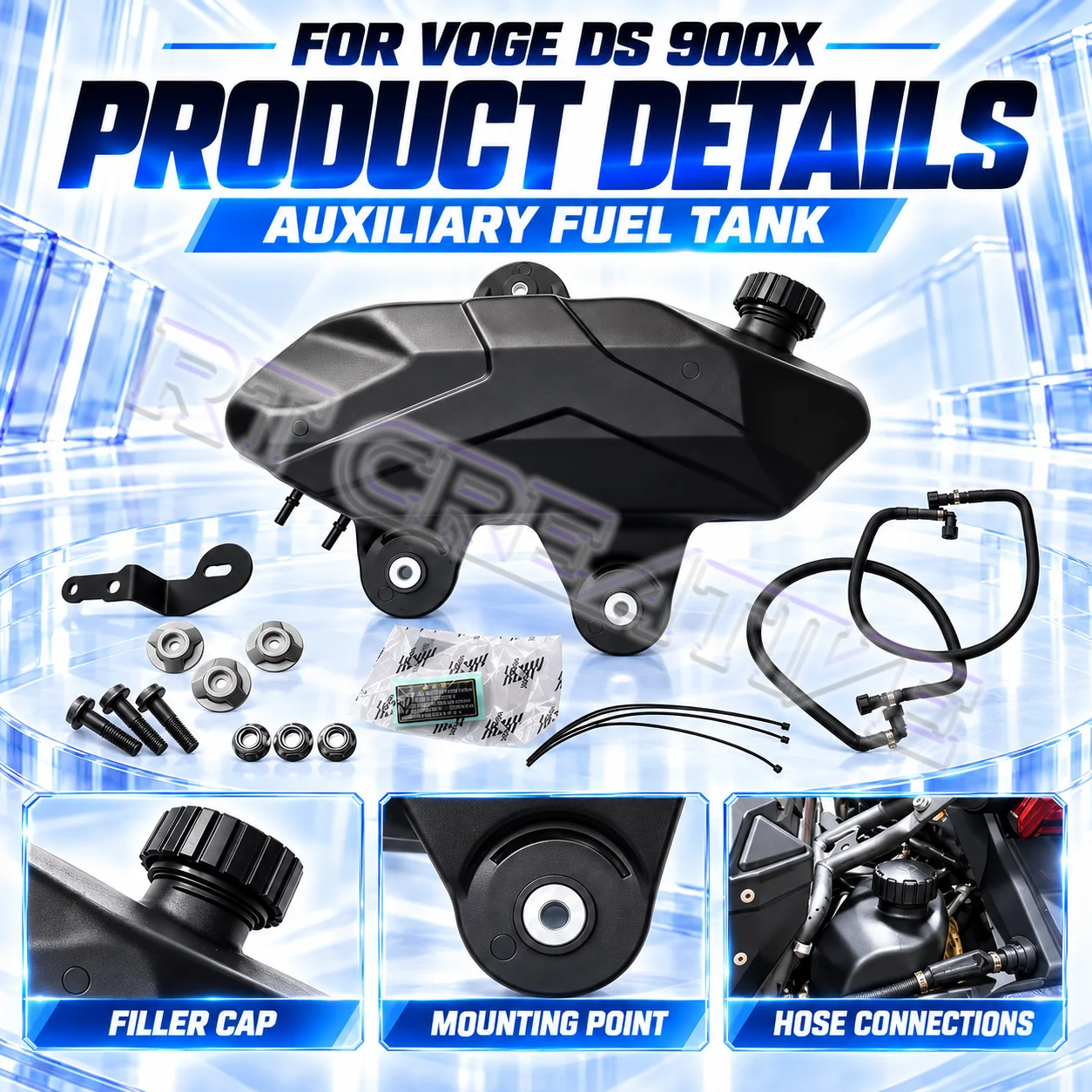 Motorbike Fuel Tank Decor Trim Mod Frame Fit VOGE DS900X Body Appearance Upgrade Parts