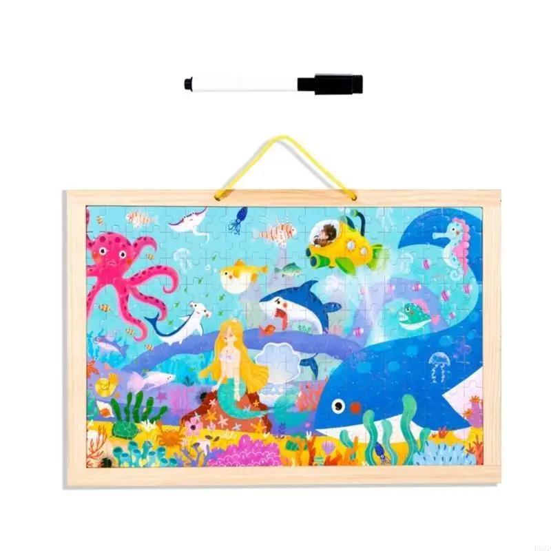 F62D Wooden Puzzle Toy for Children Cartoon Temat Gra planszowa Edukacyjna Puzzle Rewell Puzzle Preschooler Kids Favor