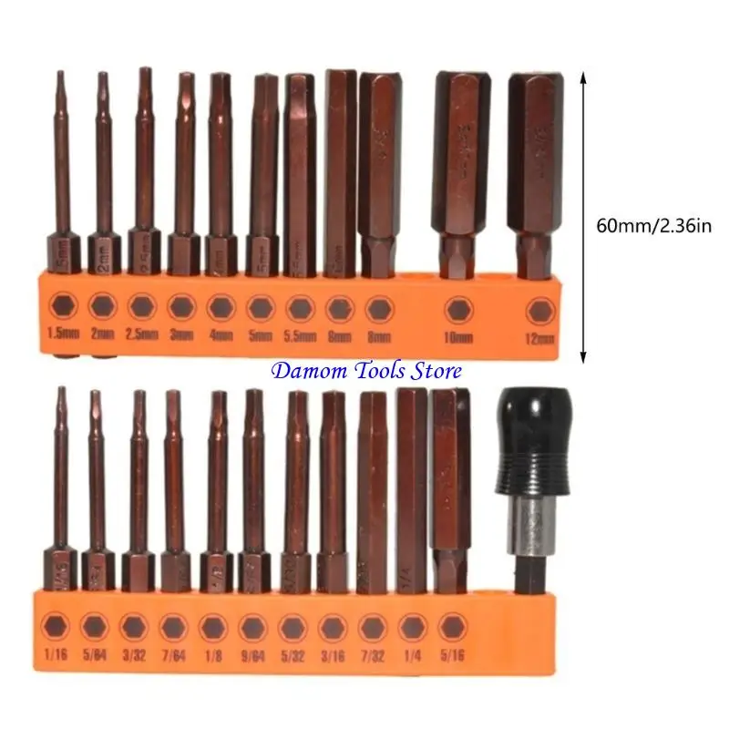 57be 23pcs/broca definida Bit aço hexágo