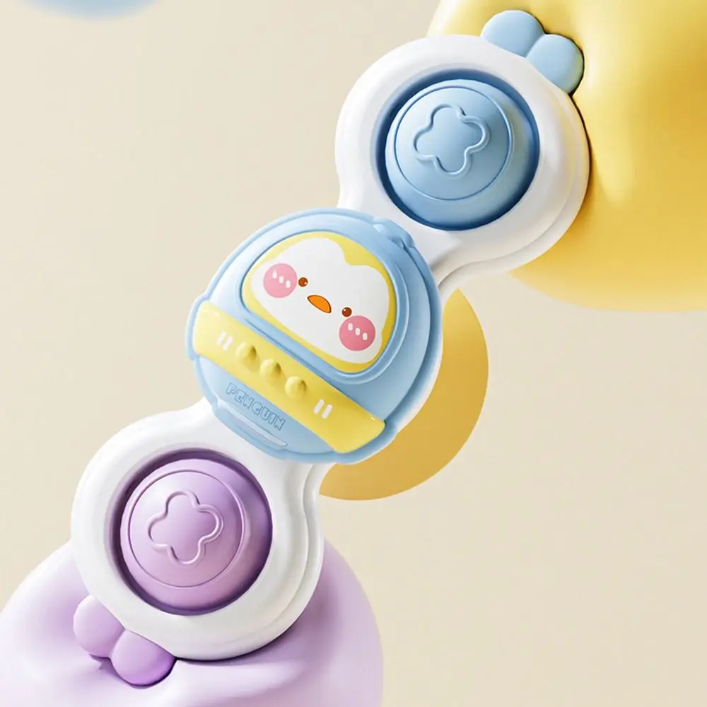 

3 шт./компл., детская ванная комната с рисунком животных, вращающаяся погремушка, вращающаяся блесна с мультяшным животным, веселый кончик пальца, прочный