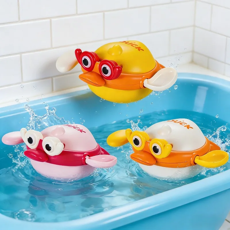 Jouets de bain pour bébé, jeux d'eau de salle de bain, canards jaunes mignons, partenaires de bain pour bébé, éducation précoce et Puzzle, jouet d'interaction Parent-enfant