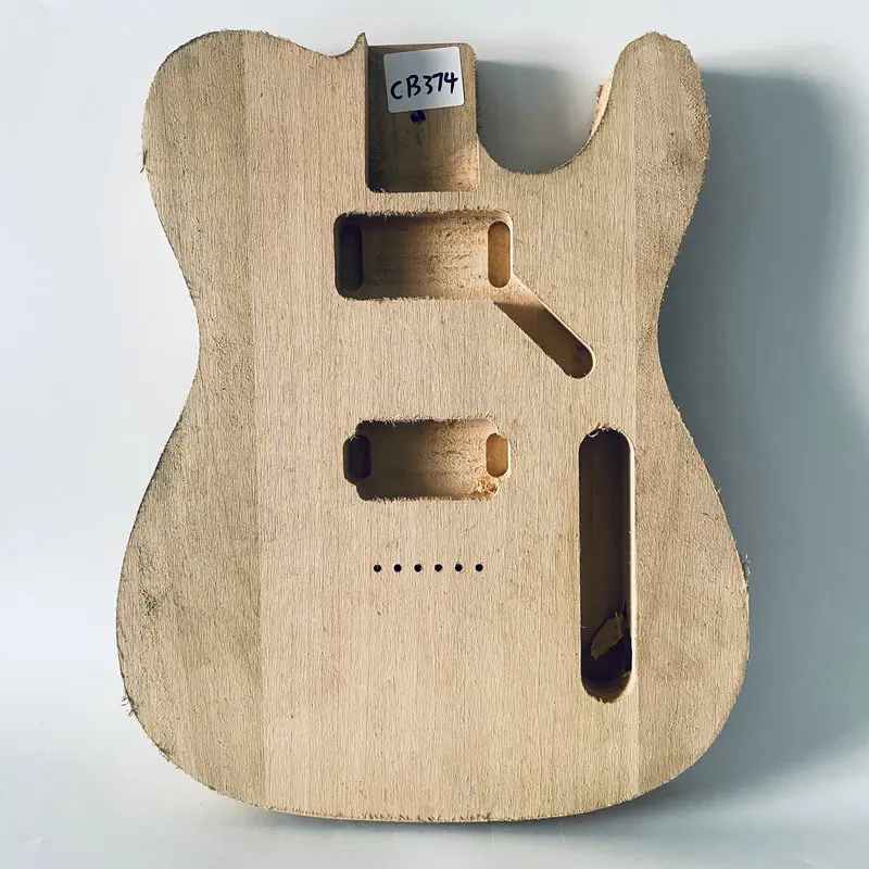 CN374CB374 Unfinished Tele Electric Guitar String Through Body Maple Neck One Sets for DIY Without Hardwares Replace Use