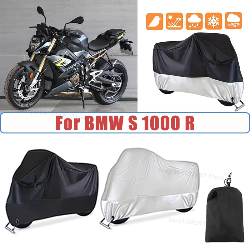 210D Oxford Motorcycle Cover Waterproof All Season UV Protection For BMW S 1000 R Anti-Tear Windproof Motorbike Cover