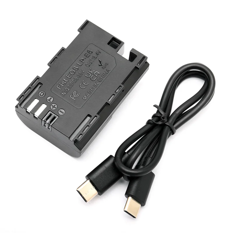 

Replace LP-E6 Dummy Battery for Canon EOS5D MarkIV/5D Markll5DS/5DSR/5D Mark Il/6D Mark Il/EOS6D/7D Mark 11/7D EOS60D Z