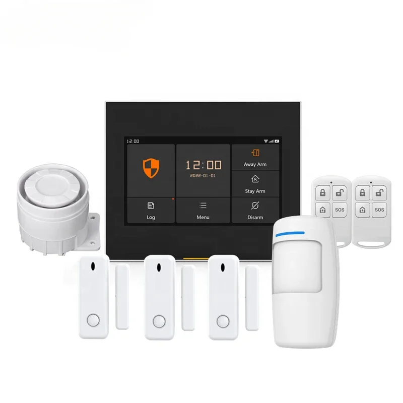 Touch Panel Wireless Home Office Alarm Systems Smart  Anti Burglar Security System