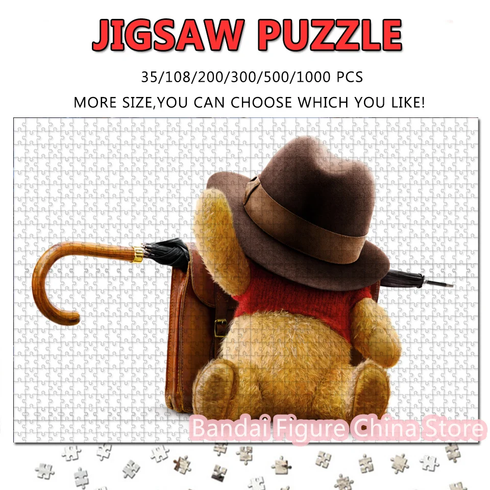 

Winnie The Pooh In Christopher Robin Movie Print Puzzle 108/200/300/500/1000 Pieces Disney Cartoon Decompress Jigsaw Puzzles