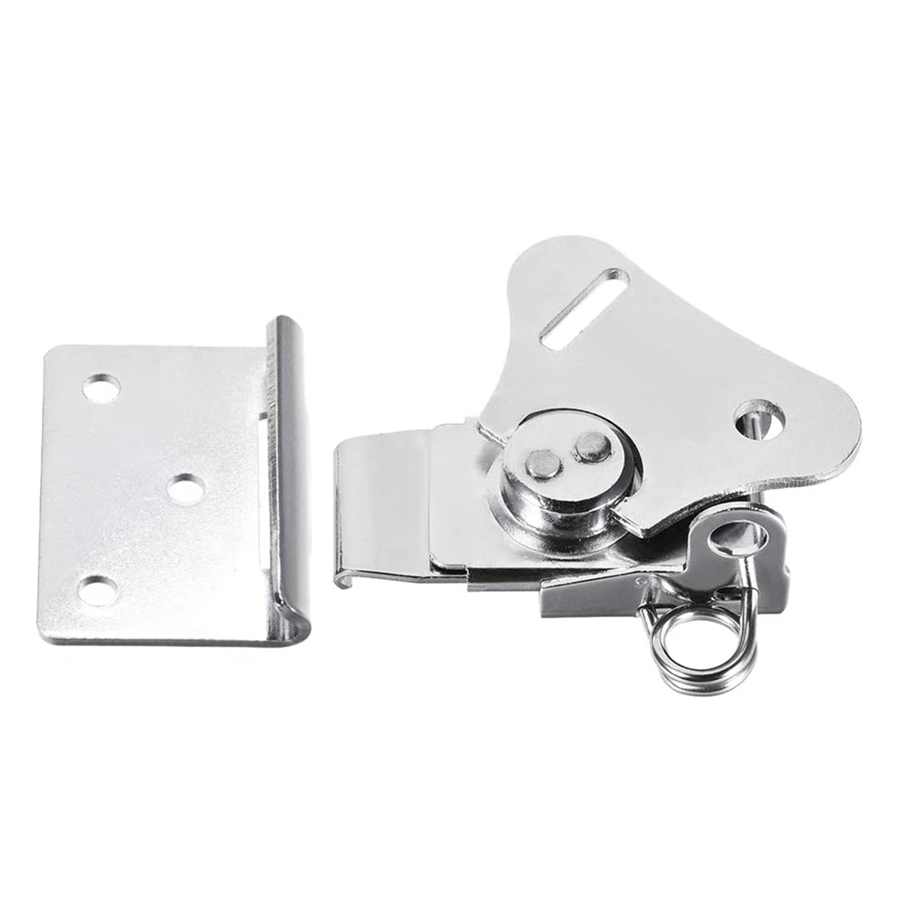 DT17 4 Pack Spring Loaded for Butterfly Box Clamp, Large Doorkeeper Clamp for Wooden Box, Packing Box, Air Box, Silver Iron