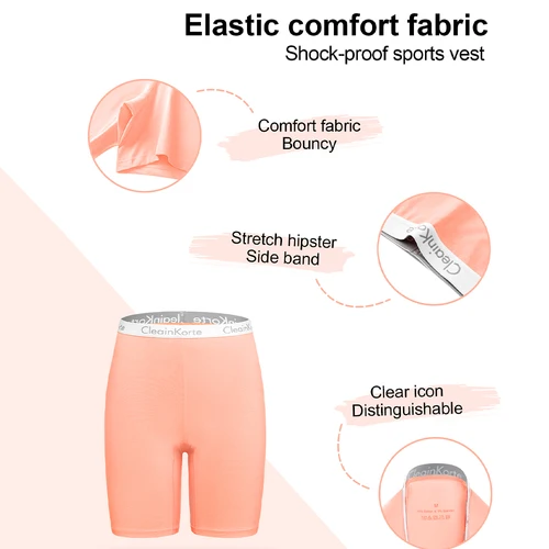 Imagen 2 del producto 3 unids/set pantalones cortos de seguridad pantalones cortos de verano para mujer debajo de la falda pantalones cortos protectores de algodón transpirable pantalones cortos de seguridad para mujer