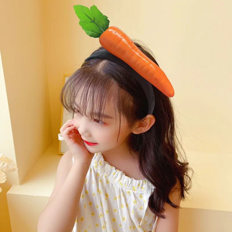 Creative Imitation Vegetable Funny Hair Hoop Hairband Pepper Carrot Eggplant Hairhoop Headband Hair Accessories for Girls Women