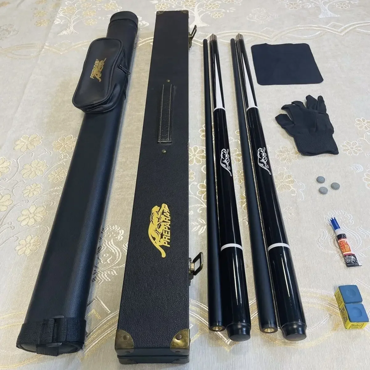 Jaguar Veyron Black Technology Carbon White Panther Club Black Eight Small Head Chinese Snooker Handmade Split Pool Club