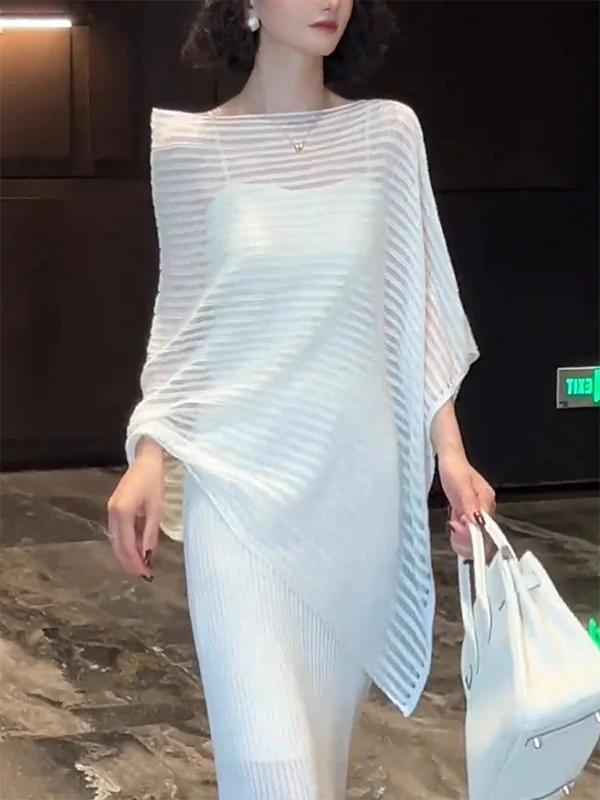 

Summer Comfortable Large Size Women's T-irt Hollow out oulder Baring Irregular Hemline Trendy Vaion Sle Top