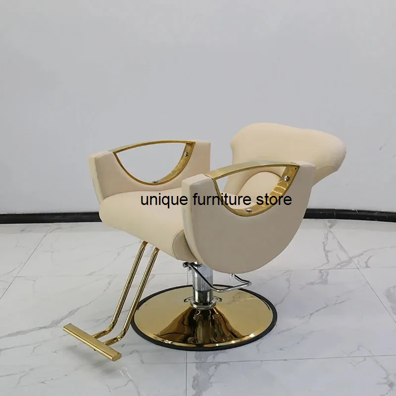 Silla de barbero para hombre y mujer, sillón reclinable de lujo, diseño de estilista de maquillaje, equipo de belleza, muebles para el hogar