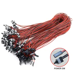 50/100/200/300cm Power Button Switch Cable for PC Switches Reset Computer Power Momentary Automatically Reset Push Button SW
