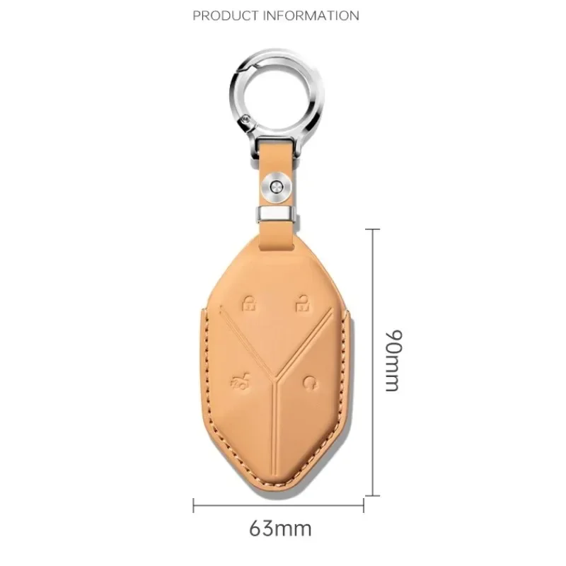 For BYD Equation Leopard 5 Leopard 8 2023-2025 2025 Leather Car Key Case Cover Custom Fit Key Car Accessories