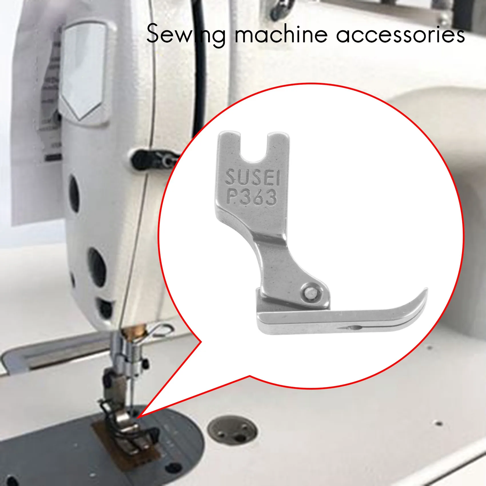 Piedino per pressa per macchina da cucire in acciaio semplice piedino per cerniera stretto per forniture di parti per accessori per macchine da cucire industriali