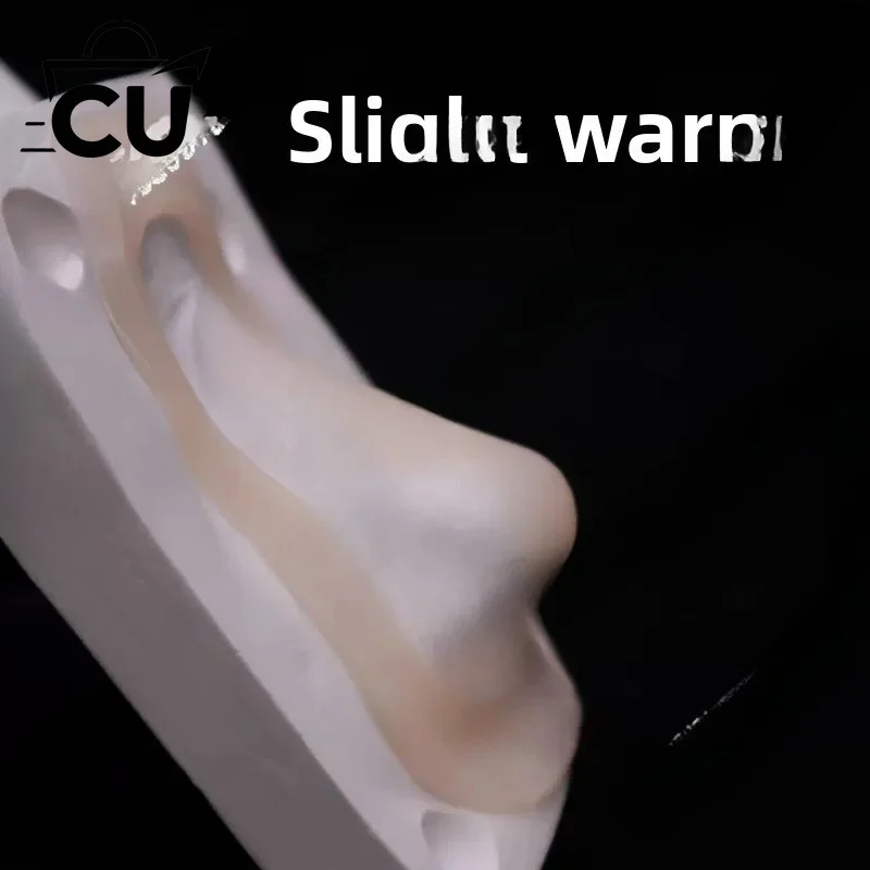 Prosthetic nose, disposable soluble edge COS platinum silicone nose
