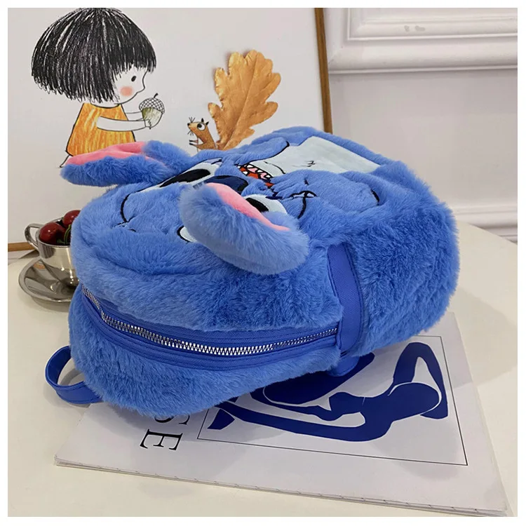 Disney-Mochila De felpa de Ángel para niños, mochilas escolares de dibujos animados, Stitch, Kawaii, Anime, regalos de cumpleaños